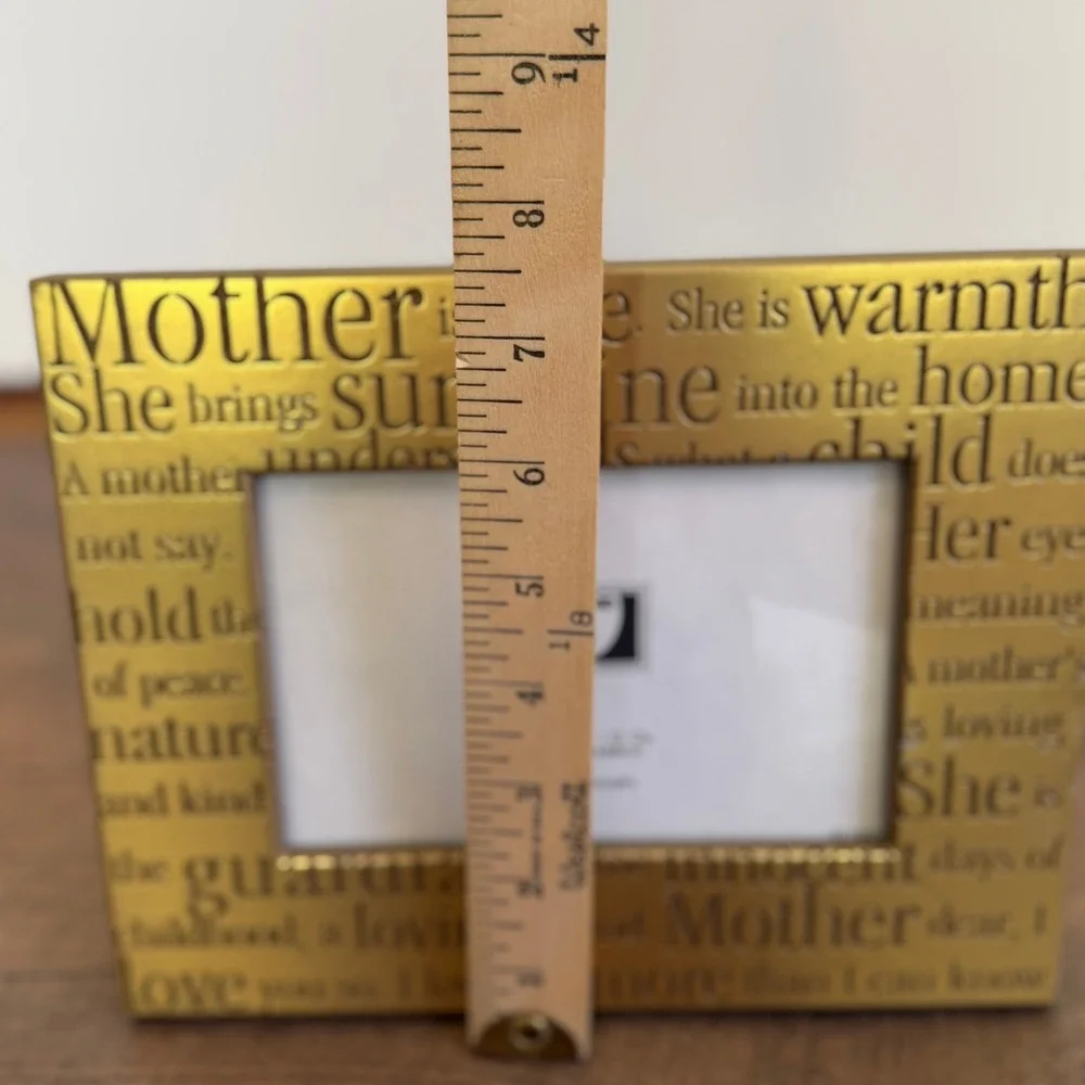 Mother Poem 4x6‎ Picture Frame Lasercraft Amerigo Gold 1993